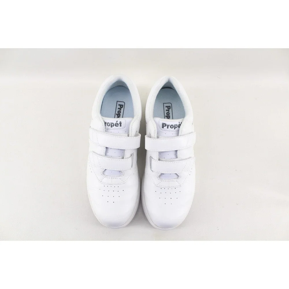 Propet Women's Vista Walker Strap W3915 Walking Athletic Shoe 8 W‎ White Leather